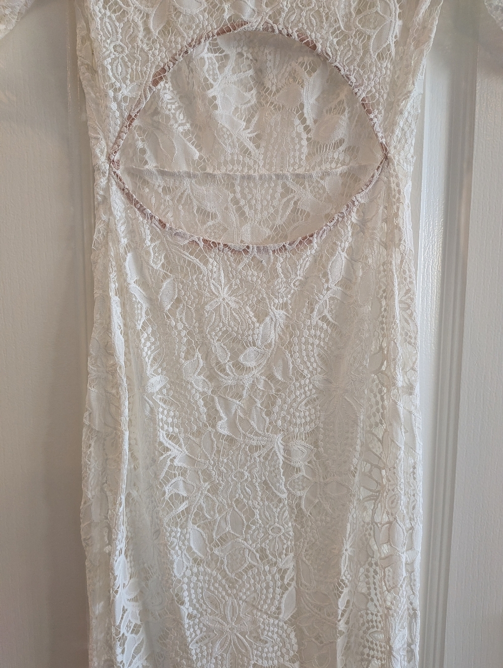 For Love & Lemons Luna White Lace Midi Dress Bridal Wedding Romantic Size S - Picture 12 of 15